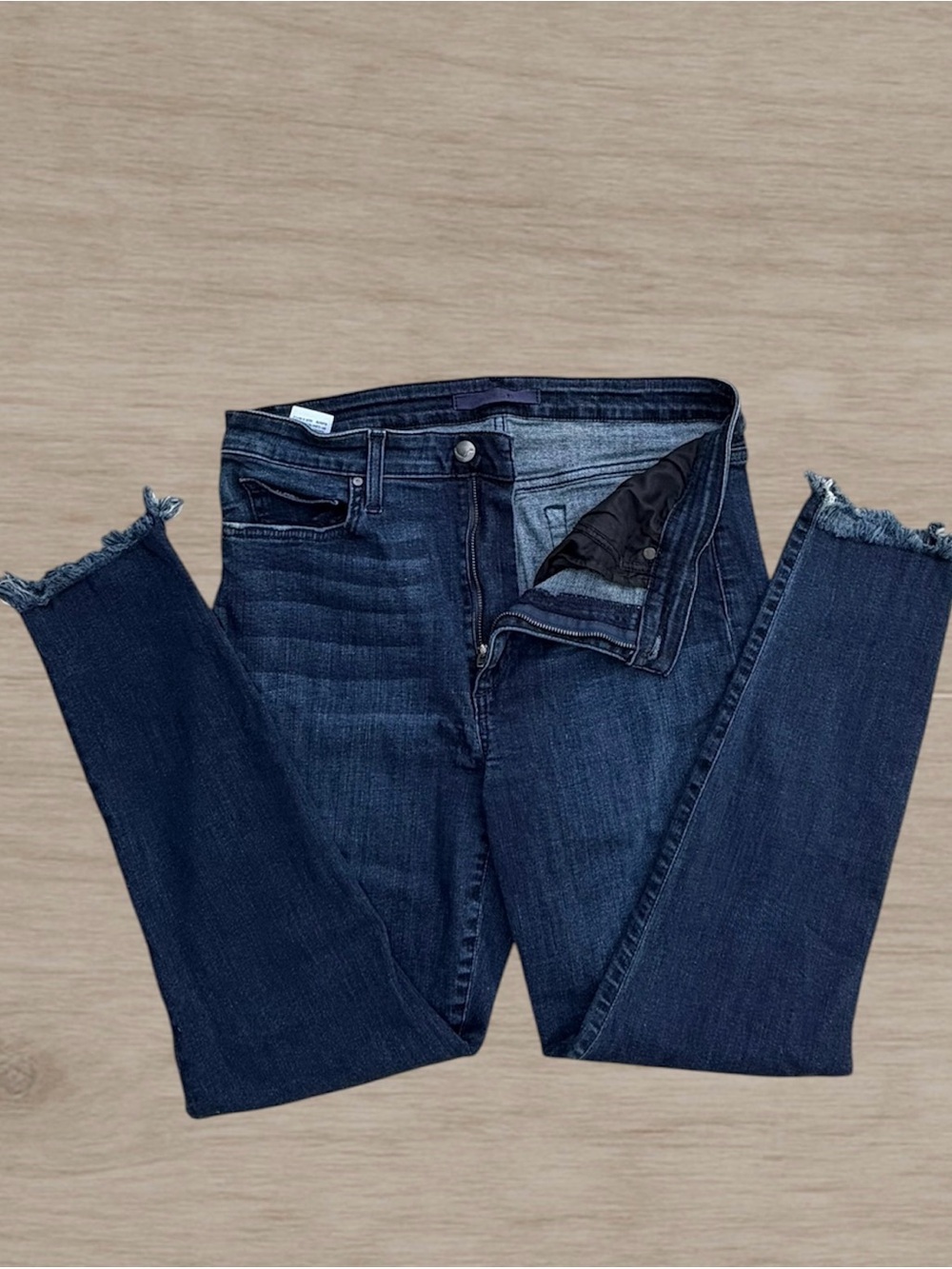 Joe’s Jeans High Rise Skinny Ankle Raw Hem Dark Wash Size 31